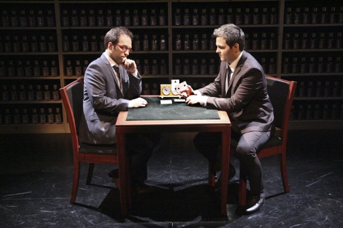 Helder GuimarÃ�'Â£es and Derek DelGaudio at 